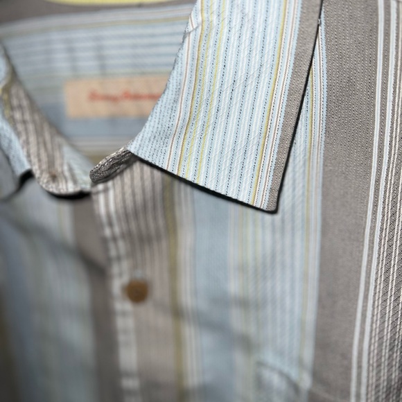 Tommy Bahama Shirt Mens Medium Multicolor Shirt Sleeve Silk Cotton Blend NWT - Picture 11 of 15